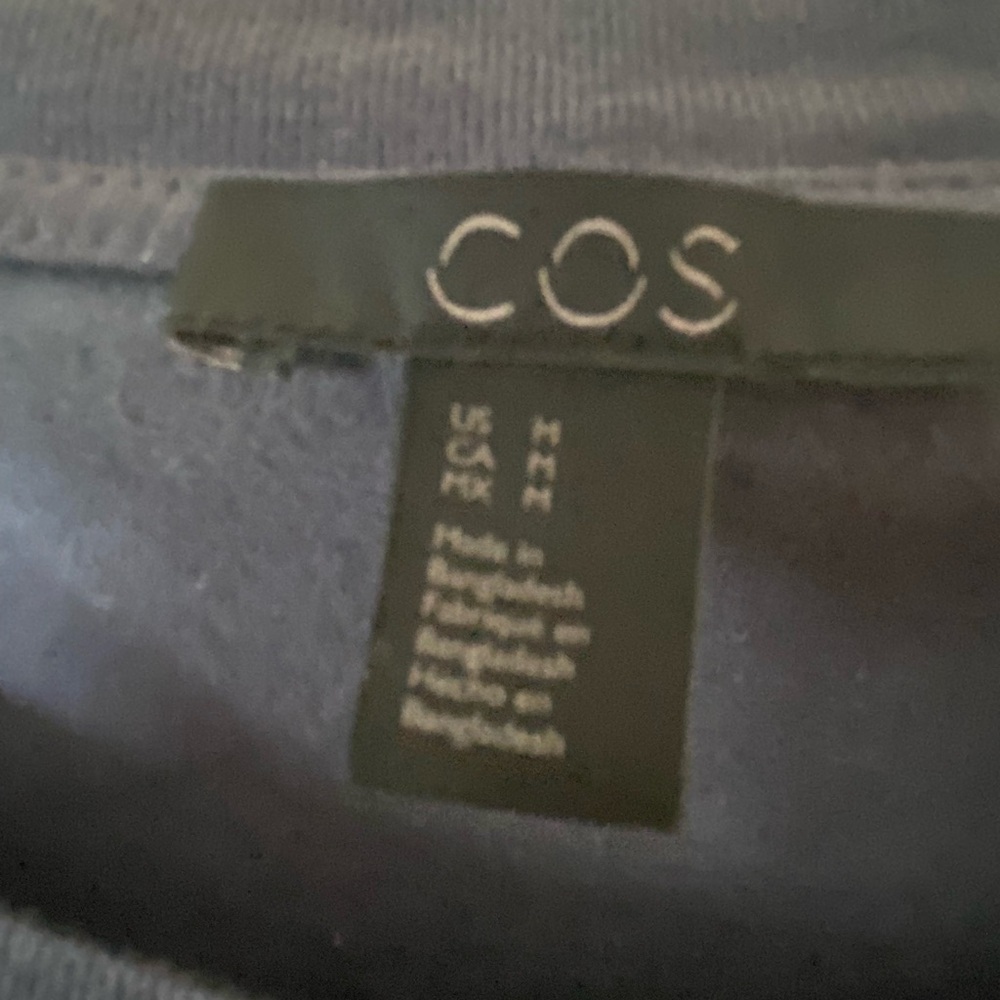 COS Navy and Magenta Colorblock Midi Dress - Picture 5 of 6